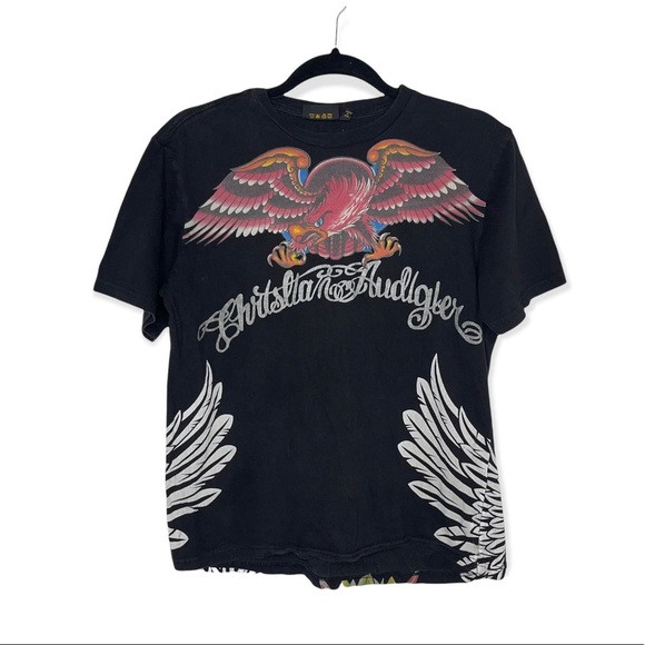 CHRISTIAN AUDIGIER Black Graphic T-Shirt XXL - Picture 2 of 8